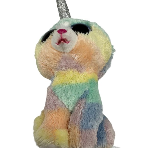 TY Heather the Unicorn Cat Beanie Boo Unikitty Big Eyes Stuffed Animal Plush Toy - Picture 8 of 11